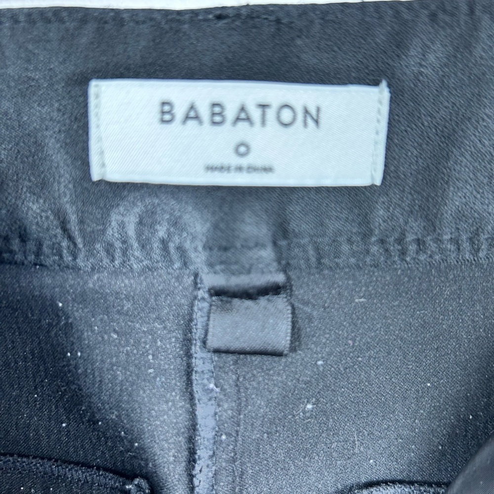 Artizia Babaton faux-leather pants, 0, raw edge hem cropped Edgy Streetwear Chic - Picture 3 of 6